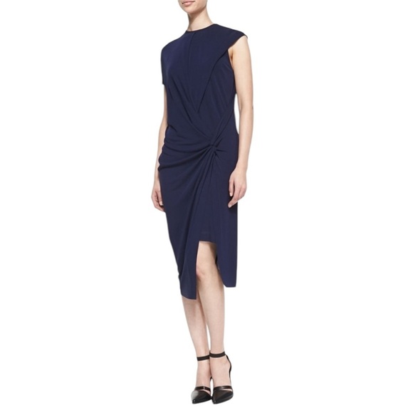 ⭐️ Host Pick ⭐️Helmut Lang blue asymmetrical dress size medium - Picture 1 of 12